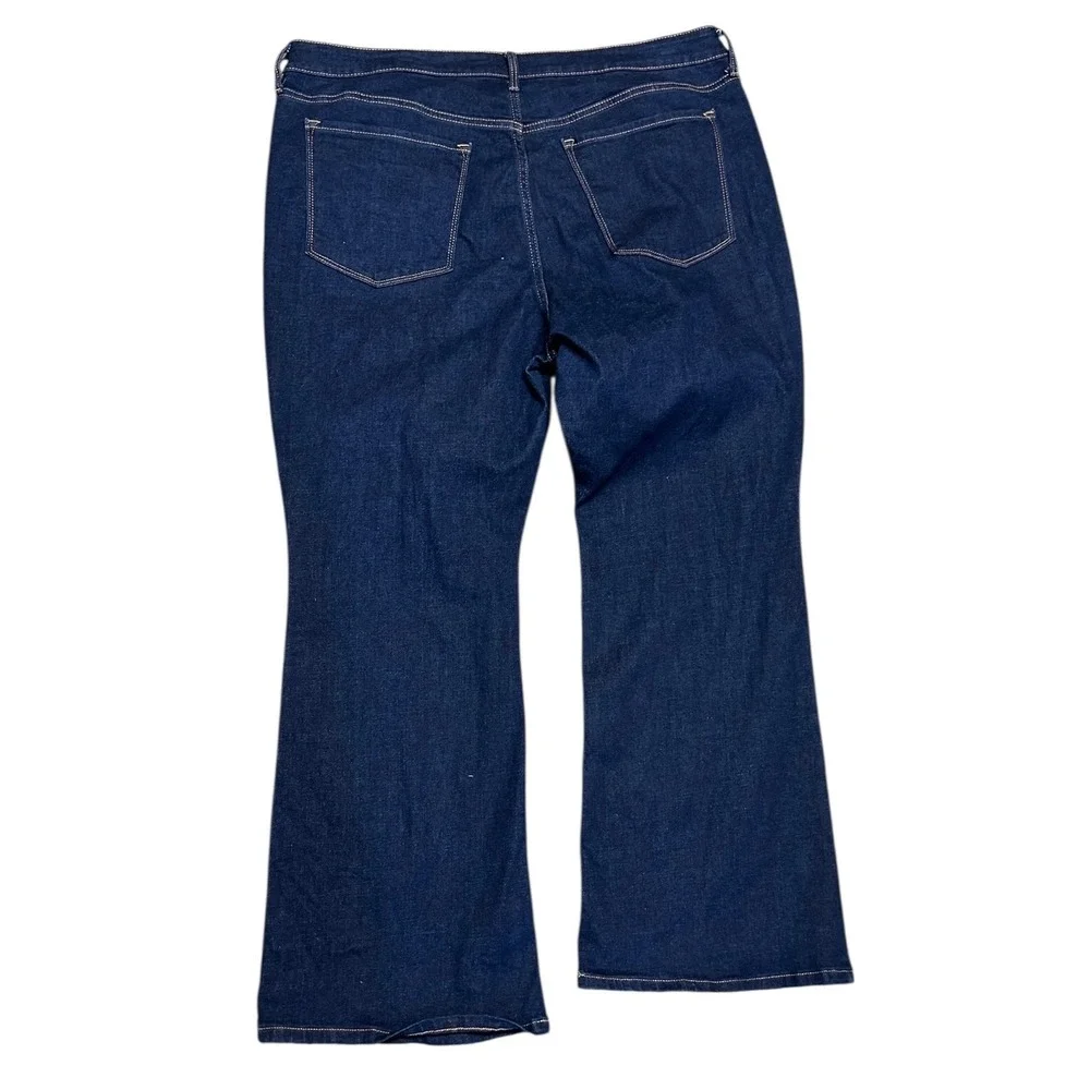 Old Navy Wow Flare Jeans High Rise Dark Wash Blue Denim Size 18